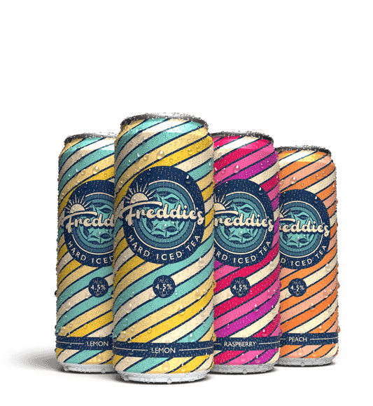 A Mixed 6x Pack of Freddie's Hard Iced Tea