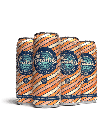 6x Pack of Freddie's Peach Hard Iced Tea