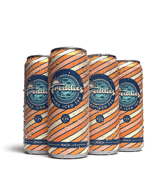 6x Pack of Freddie's Peach Hard Iced Tea