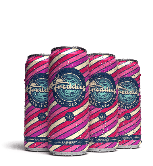 6x Pack of Freddie's Raspberry Hard Iced Tea
