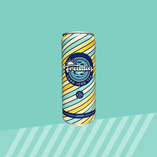 Freddie's Lemon Hard Iced Tea can